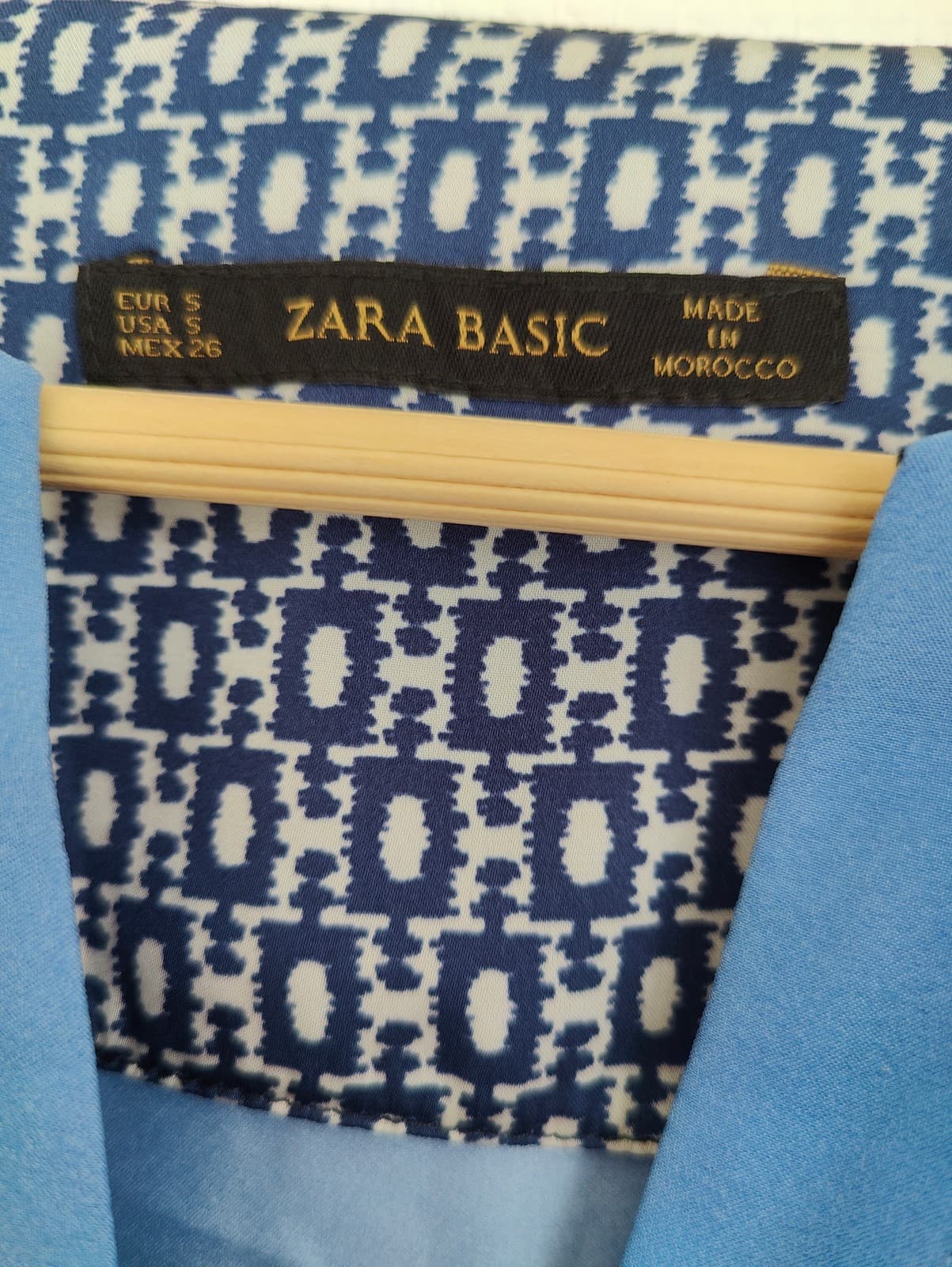 Robe à imprimé géométrique bleu Zara – Taille S — photo 5