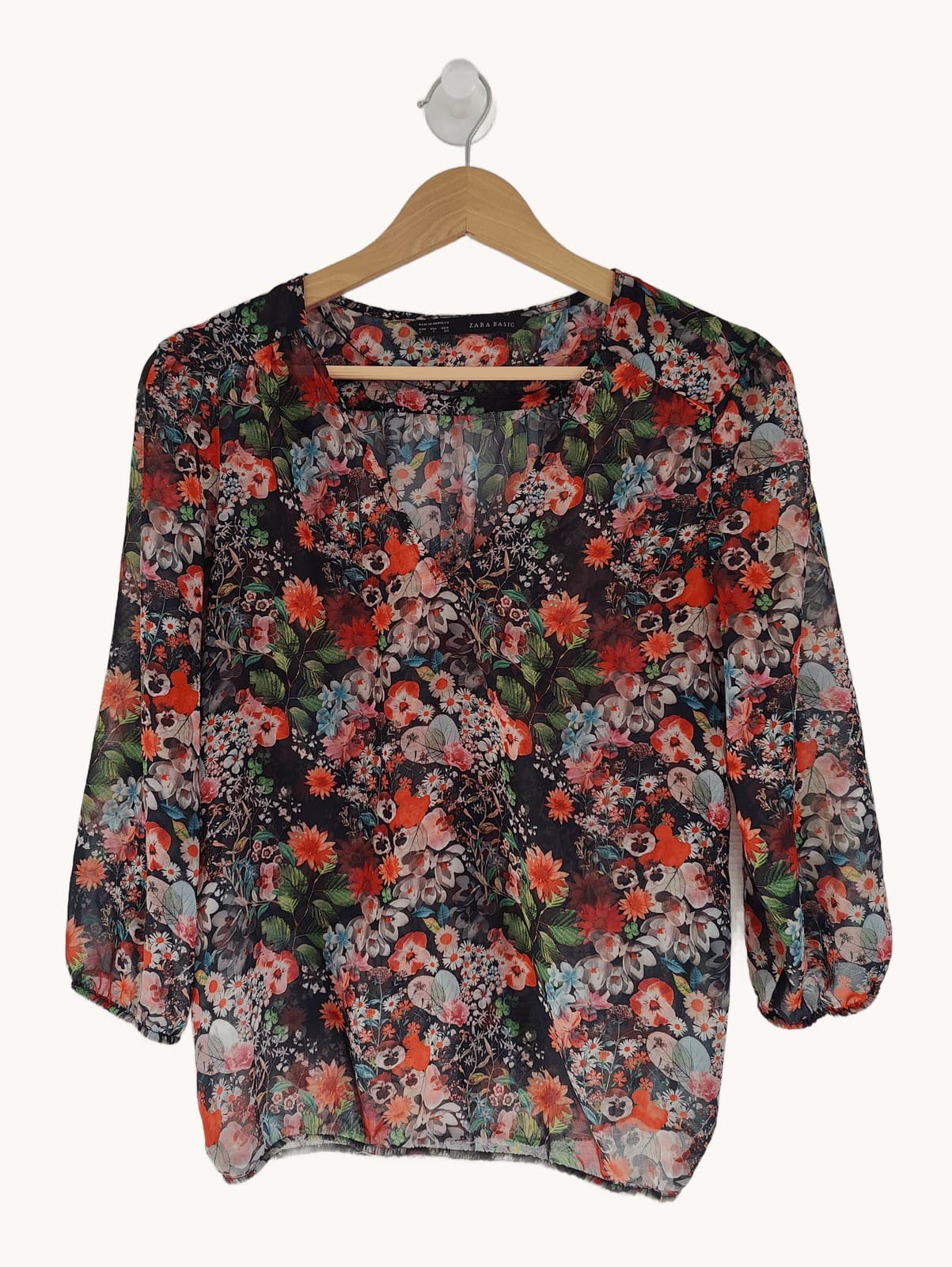 Blouse fluide à imprimé floral Zara – Taille S — photo 2