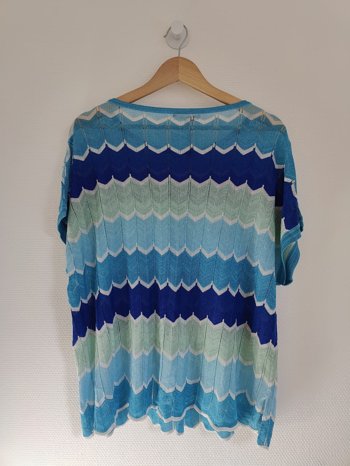 Top maille ajourée à rayures ondulées Bisou’s Project – Taille S/M  — photo 7