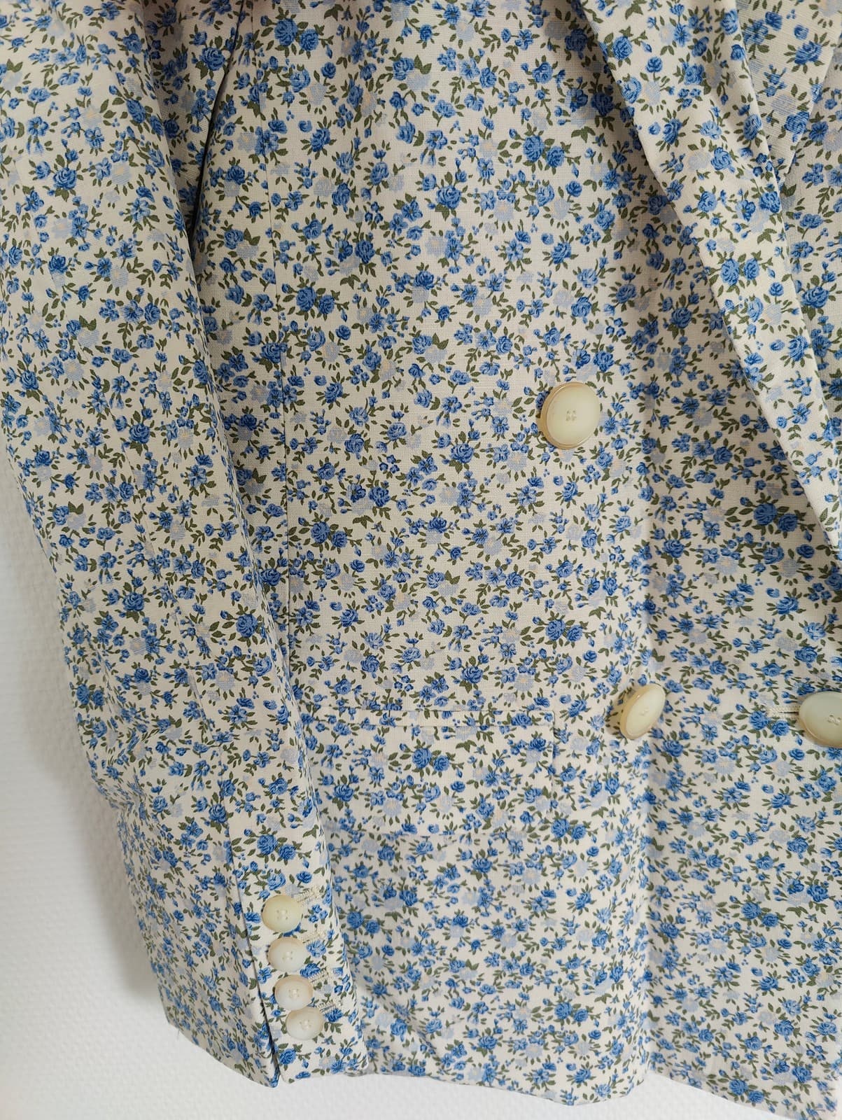 Blazer croisé fleuri bleu et blanc Sézane – Taille XS  — photo 4