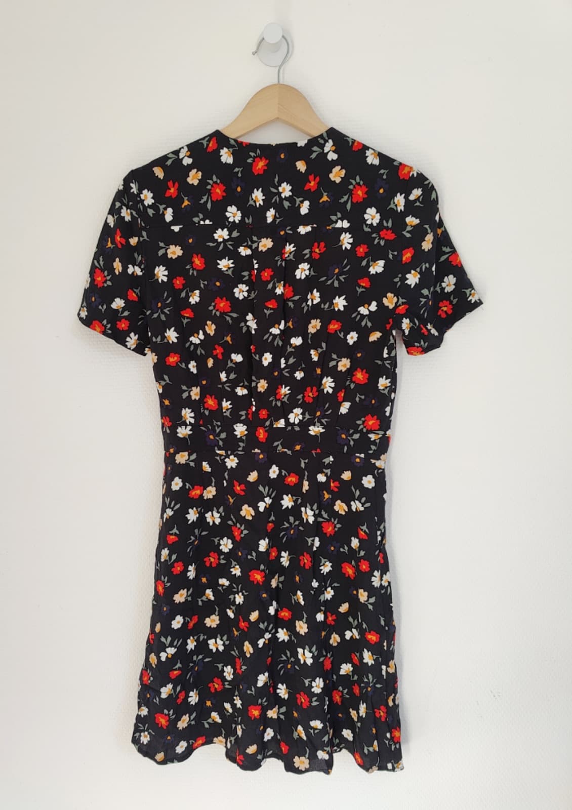 Robe courte fleurie noire Monoprix – Taille XS — photo 6