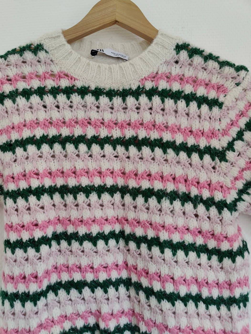 Top Zara en maille ajourée rayée – Taille M — photo 3