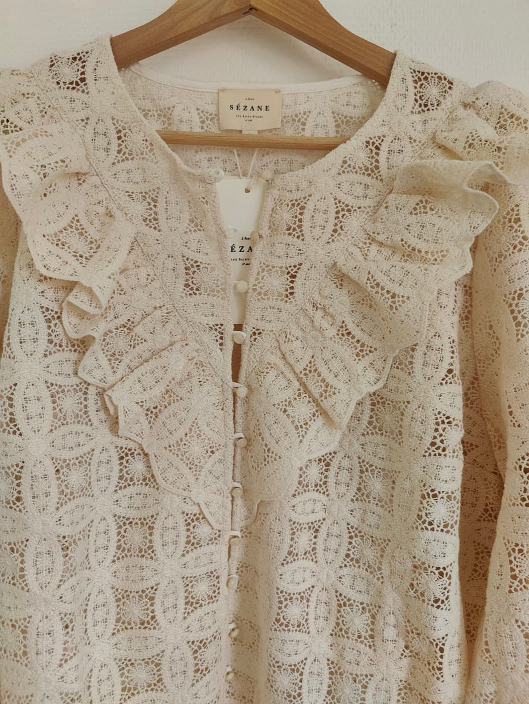 Chemise Sézane en dentelle ajourée – Taille 46 — photo 3