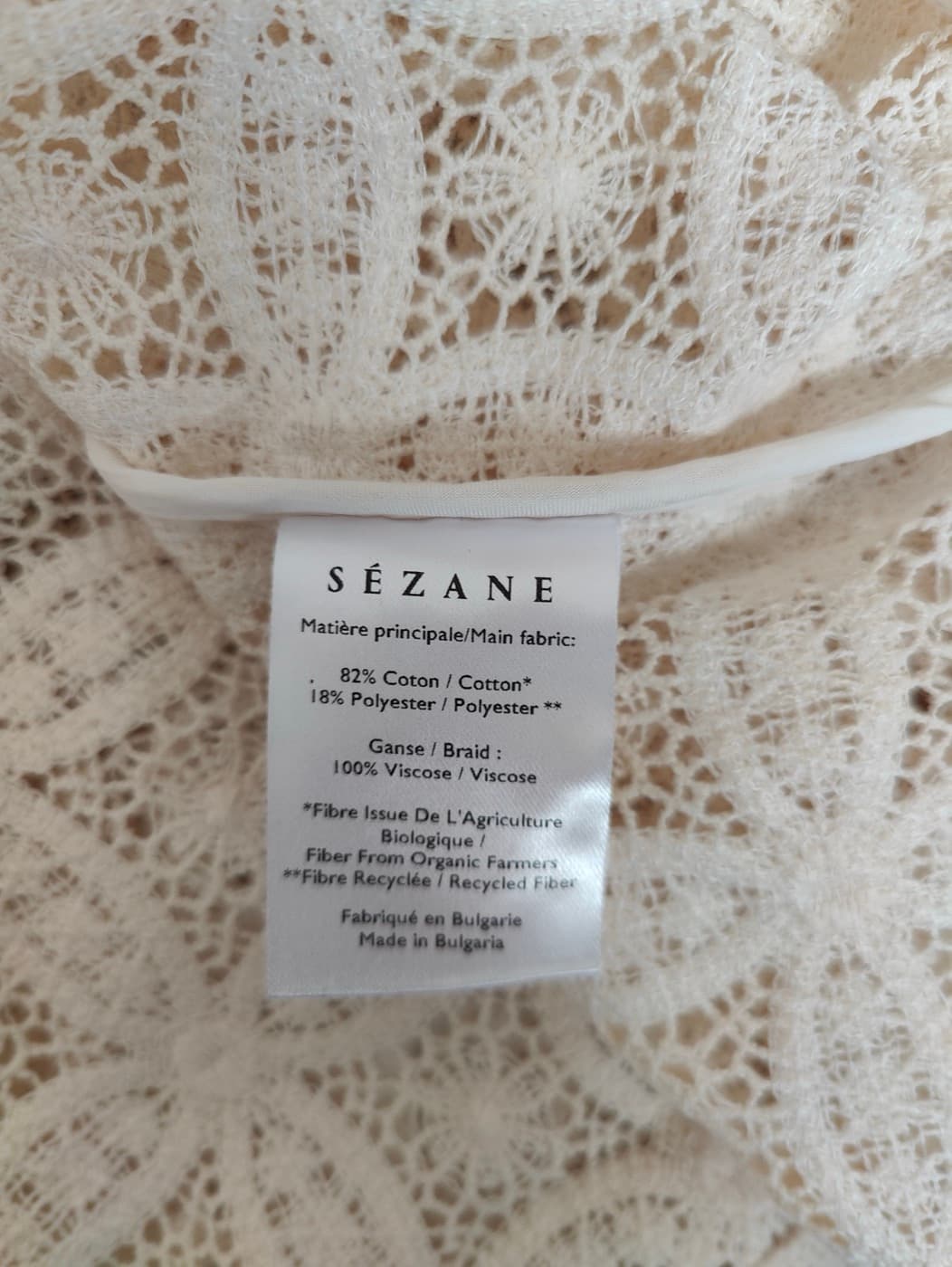 Chemise Sézane en dentelle ajourée – Taille 46 — photo 6