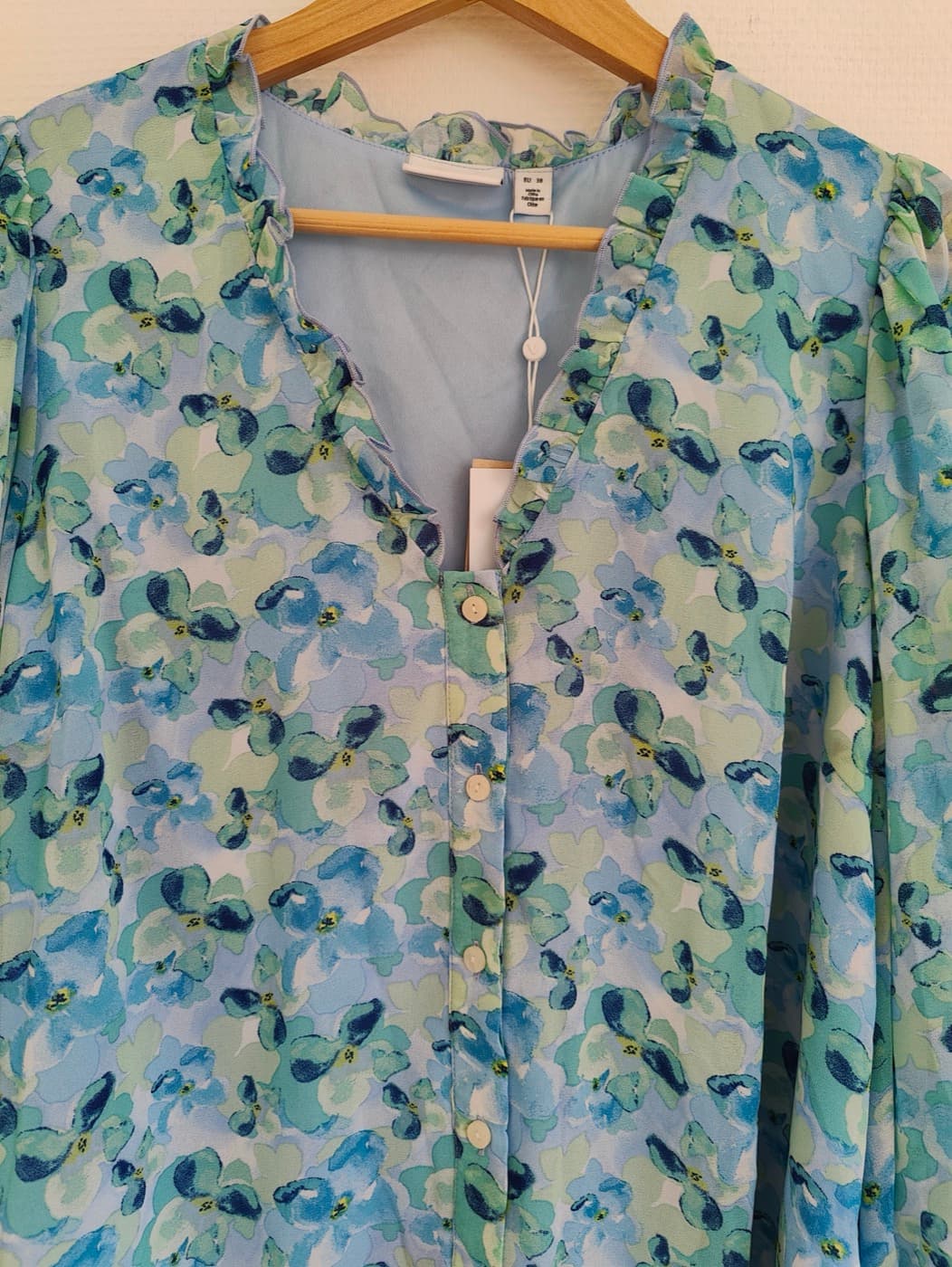 Chemise Vila à imprimé floral bleu – Taille 38 — photo 3