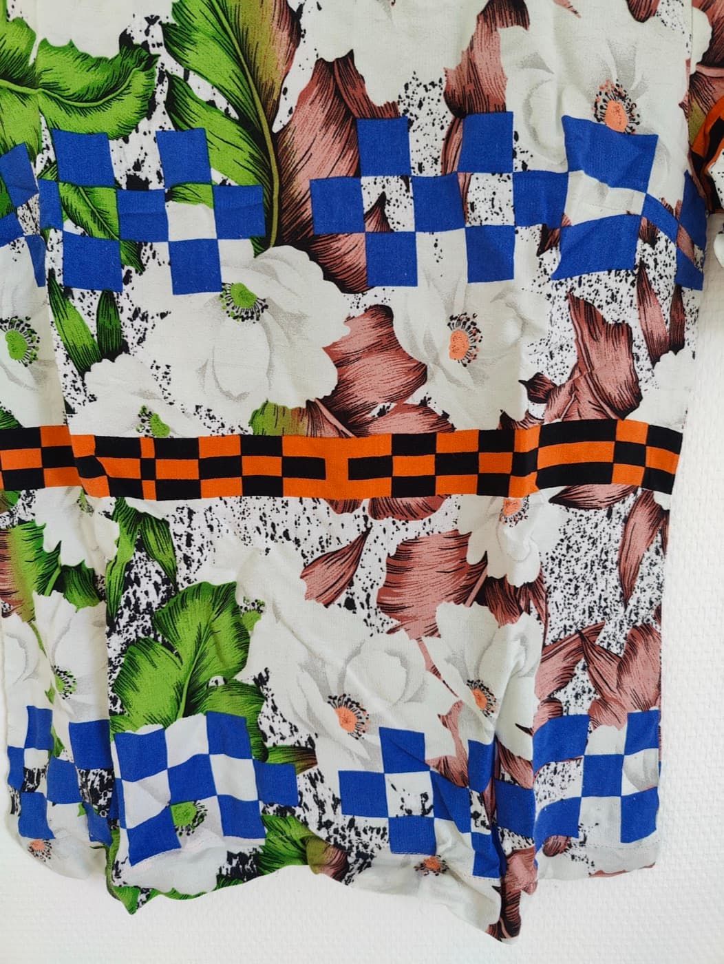 Top Topshop à imprimé floral et damier – Taille 34 — photo 4