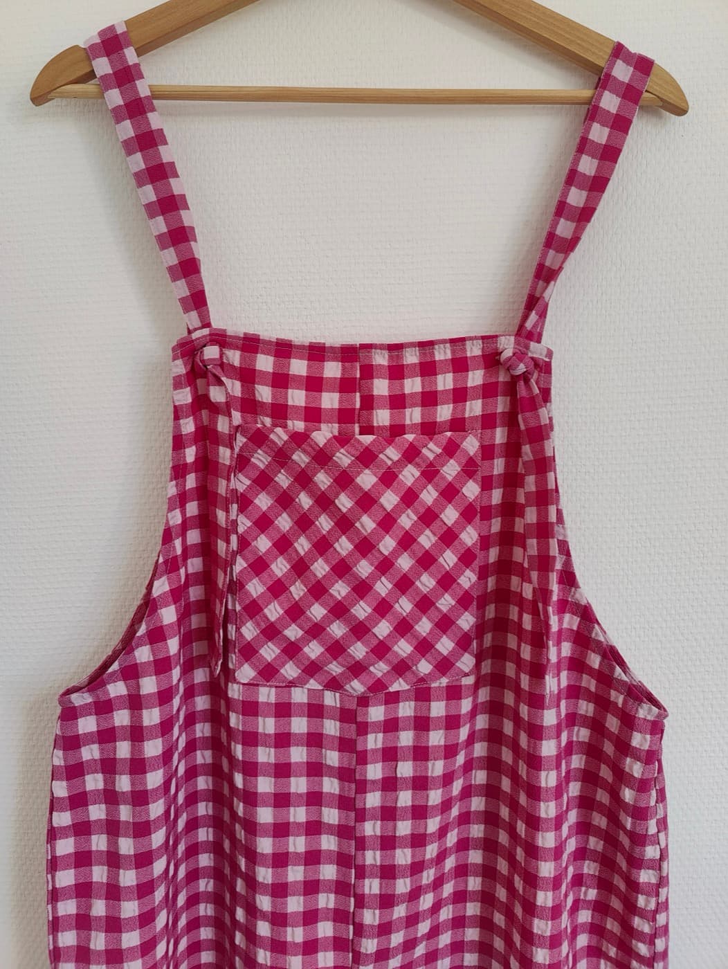 Salopette Lefties à imprimé vichy rose – Taille L — photo 3