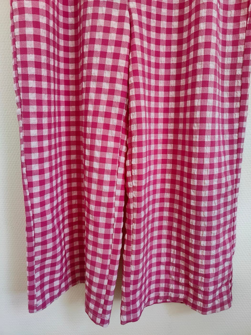 Salopette Lefties à imprimé vichy rose – Taille L — photo 4