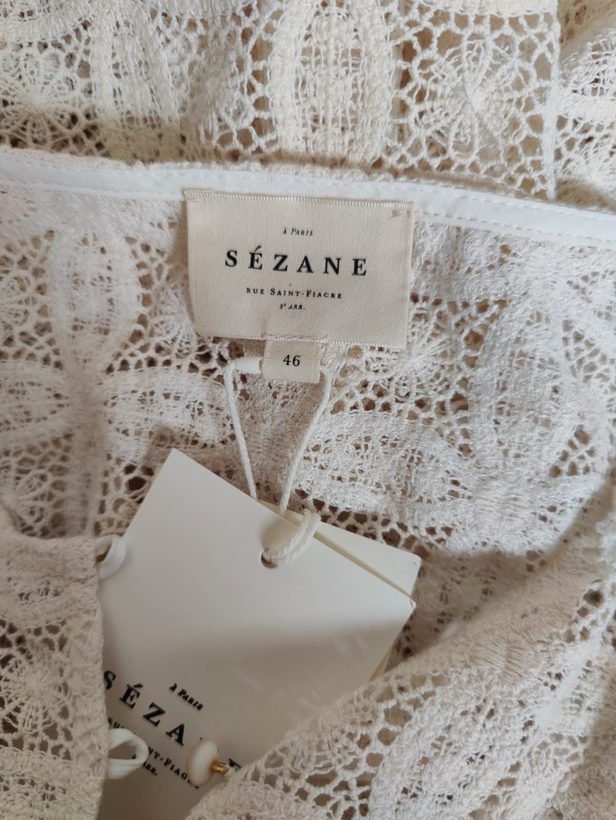 Chemise Sézane en dentelle ajourée – Taille 46 — photo 7