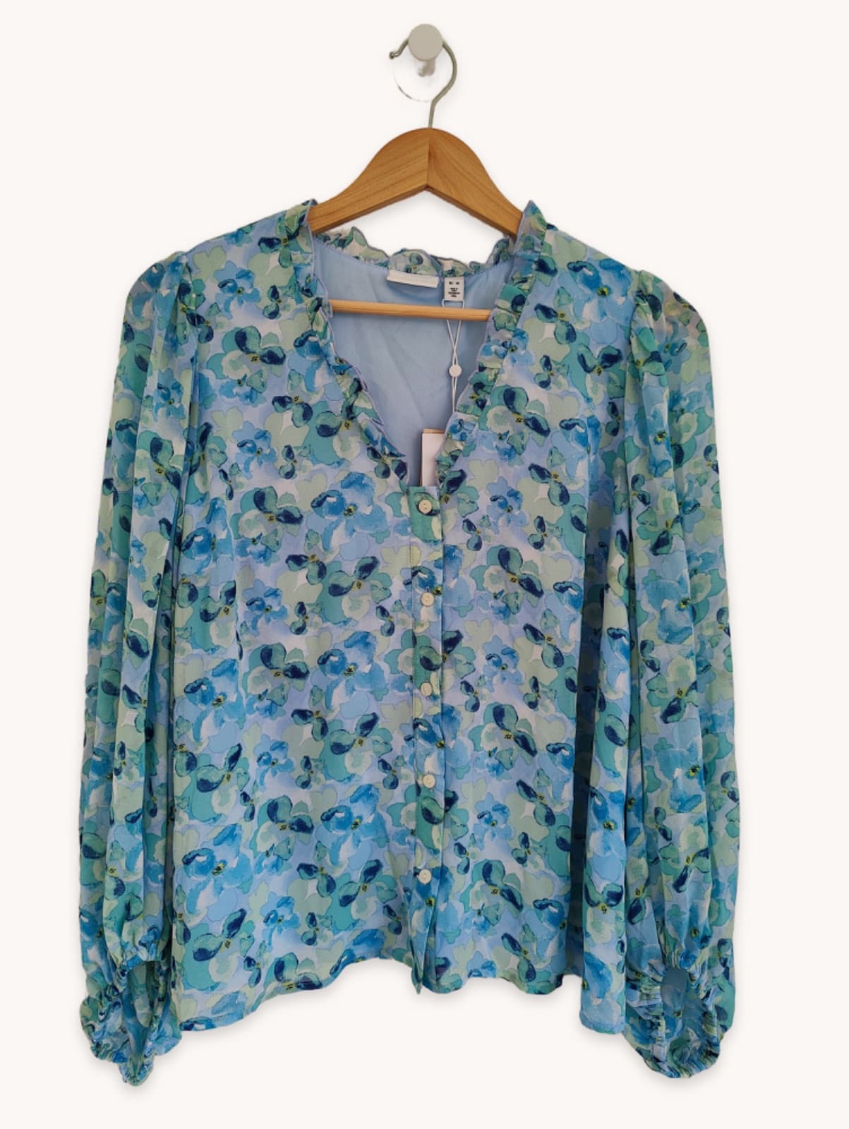 Chemise Vila à imprimé floral bleu – Taille 38 — photo 2