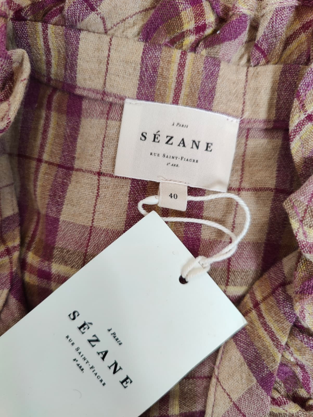 Chemise Sézane à carreaux tartan – Taille 40 — photo 6