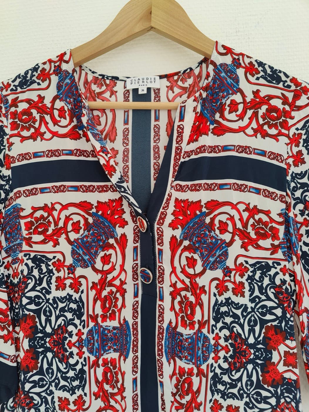 Blouse Claudie Pierlot à imprimé foulard – Taille 36 — photo 3