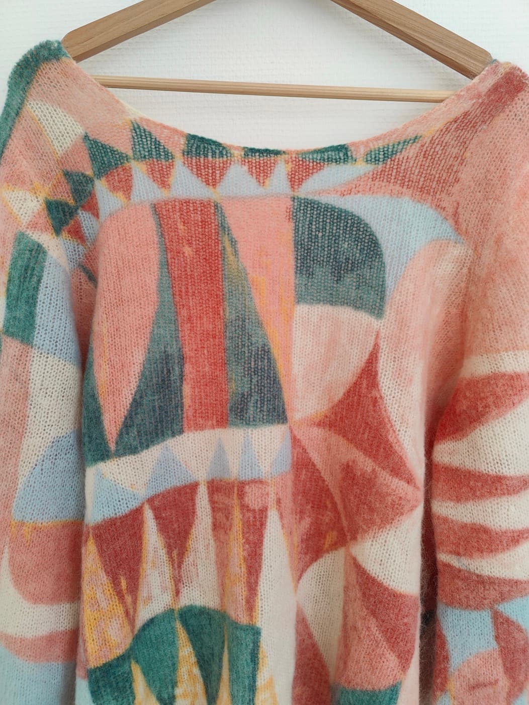 Pull Sézane en mohair à motif géométrique – Taille XXXL — photo 3