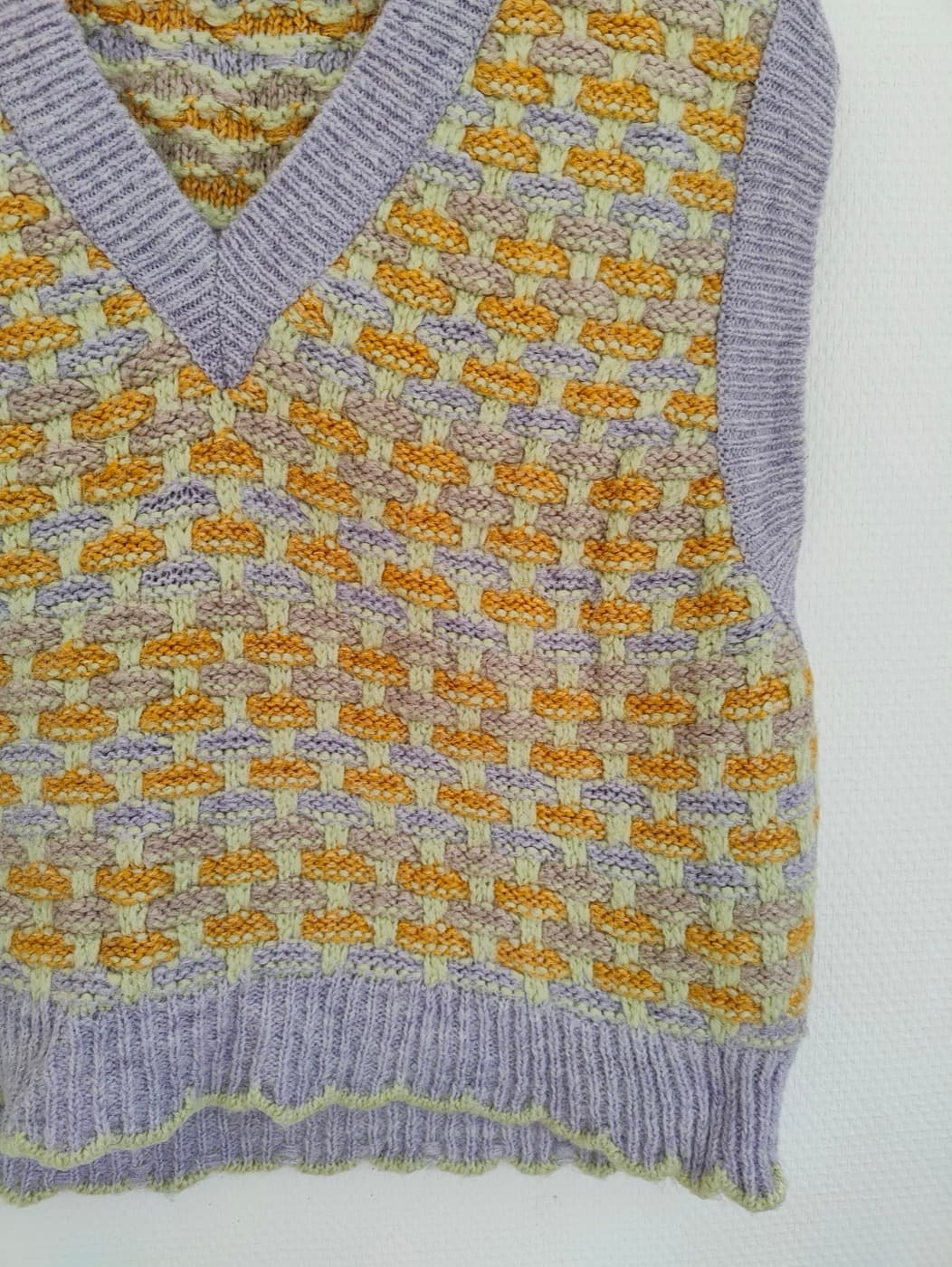 Pull Mango sans manches à motif jacquard – Taille L — photo 4