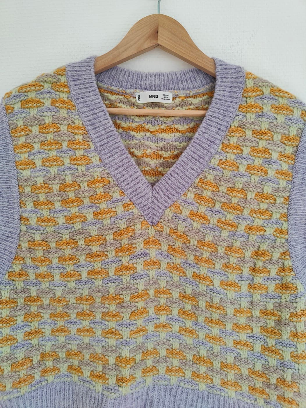 Pull Mango sans manches à motif jacquard – Taille L — photo 3