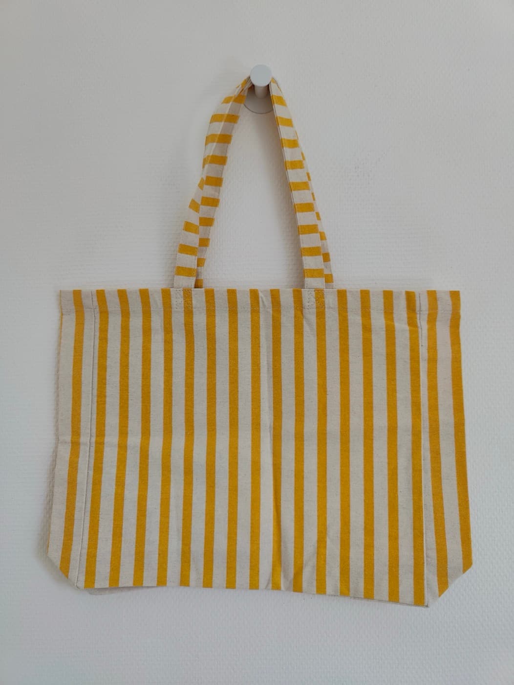 Sac cabas rayé jaune et écru Holiday — photo 4