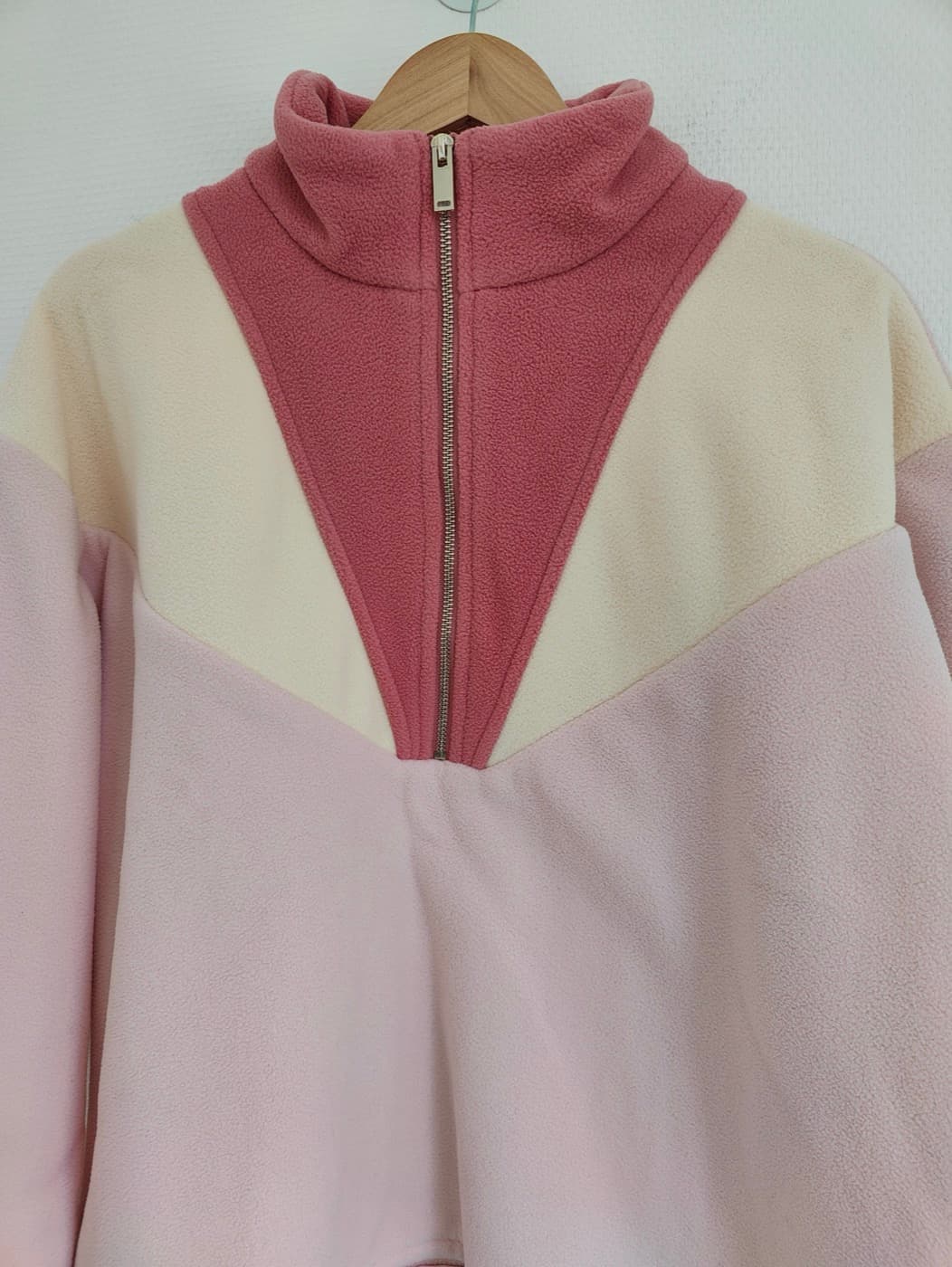 Polaire Sézane colorblock rose – Taille 46 — photo 3