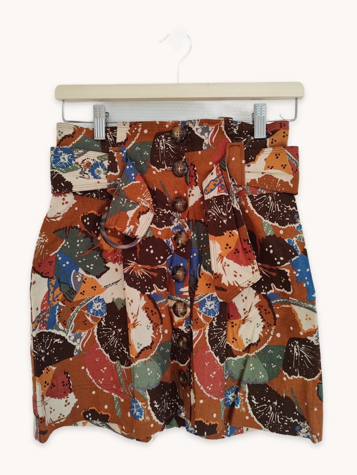Jupe Sézane en lin à imprimé batik – Taille 34 — photo 2