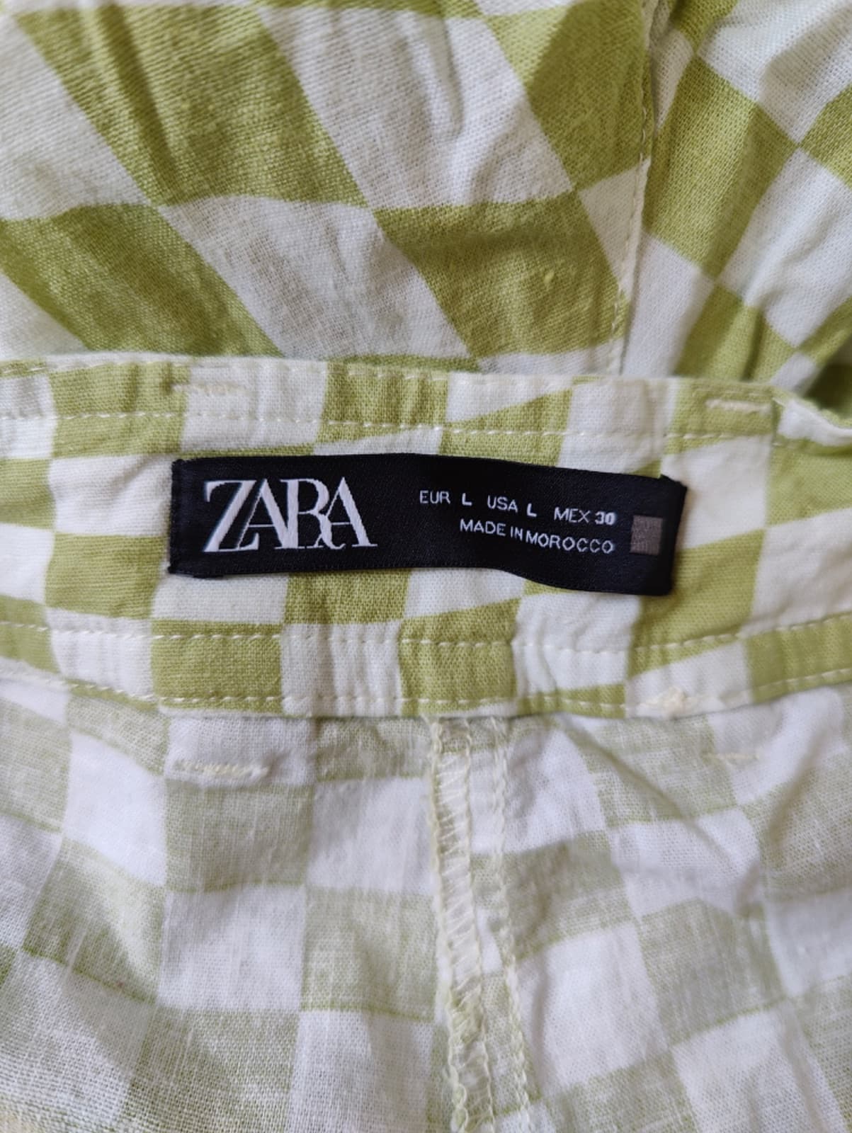 Pantalon Zara à imprimé damier – Taille L — photo 3