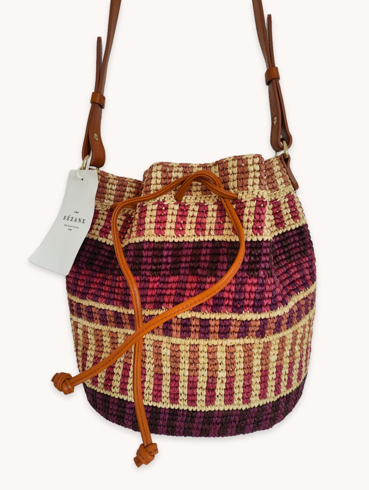 Sac Farrow Sézane tressé multicolore — photo 3