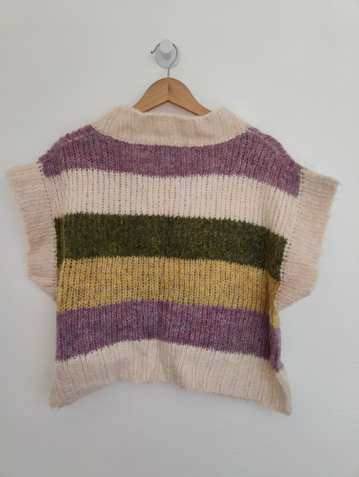 Pull sans manches rayé en maille Naëlle – Taille M — photo 4