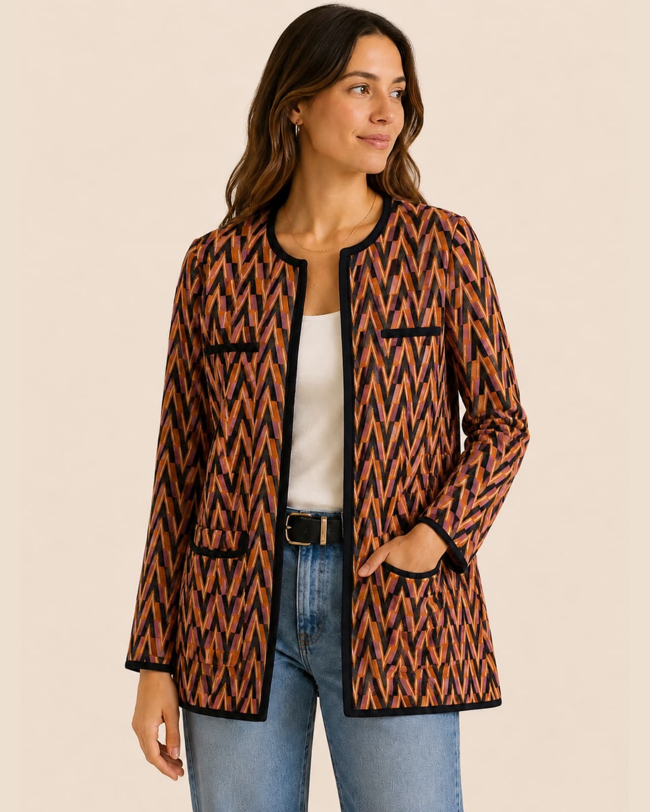 Veste Sfera à motif graphique multicolore – Taille L