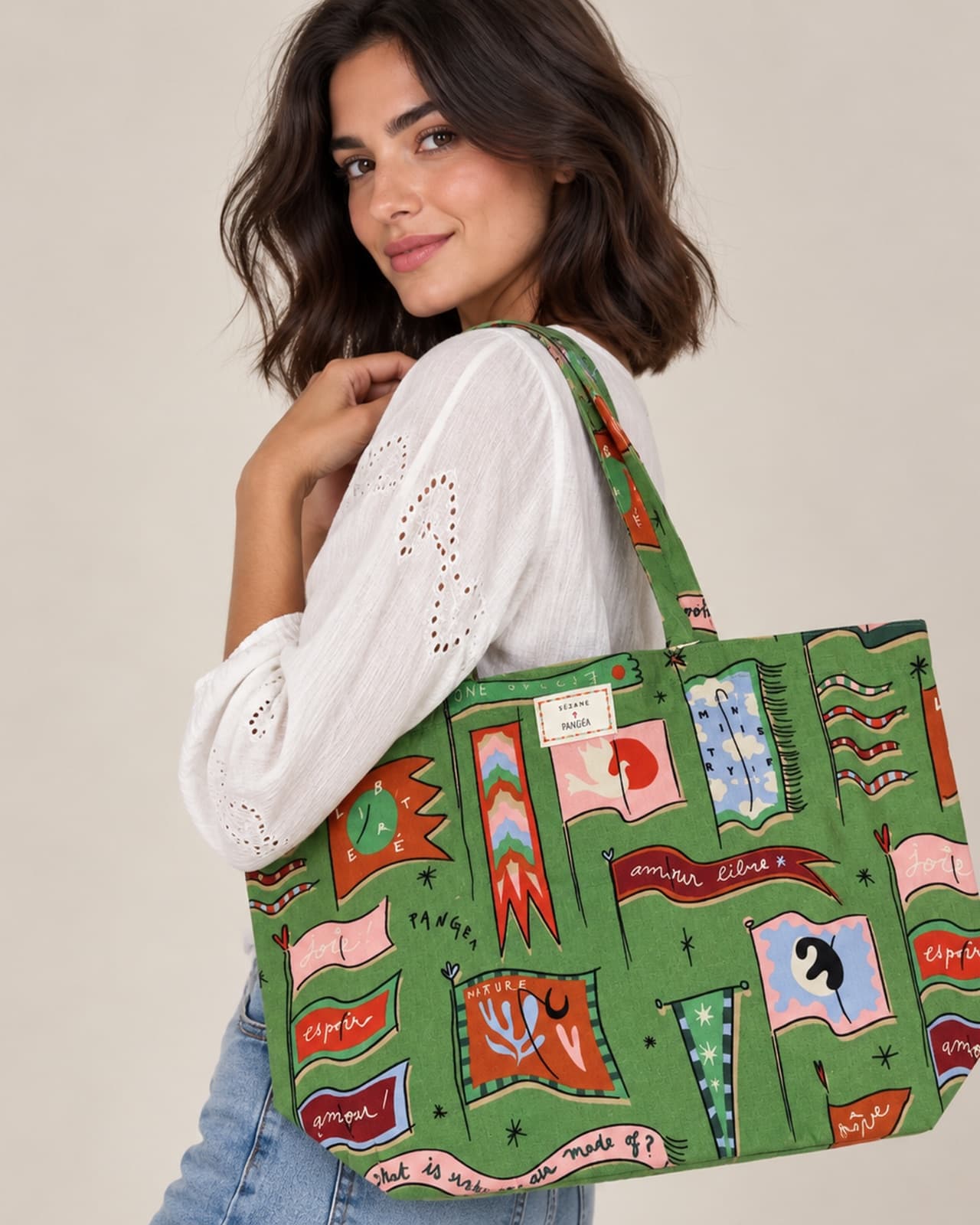 Sac cabas Sézane x Pangea