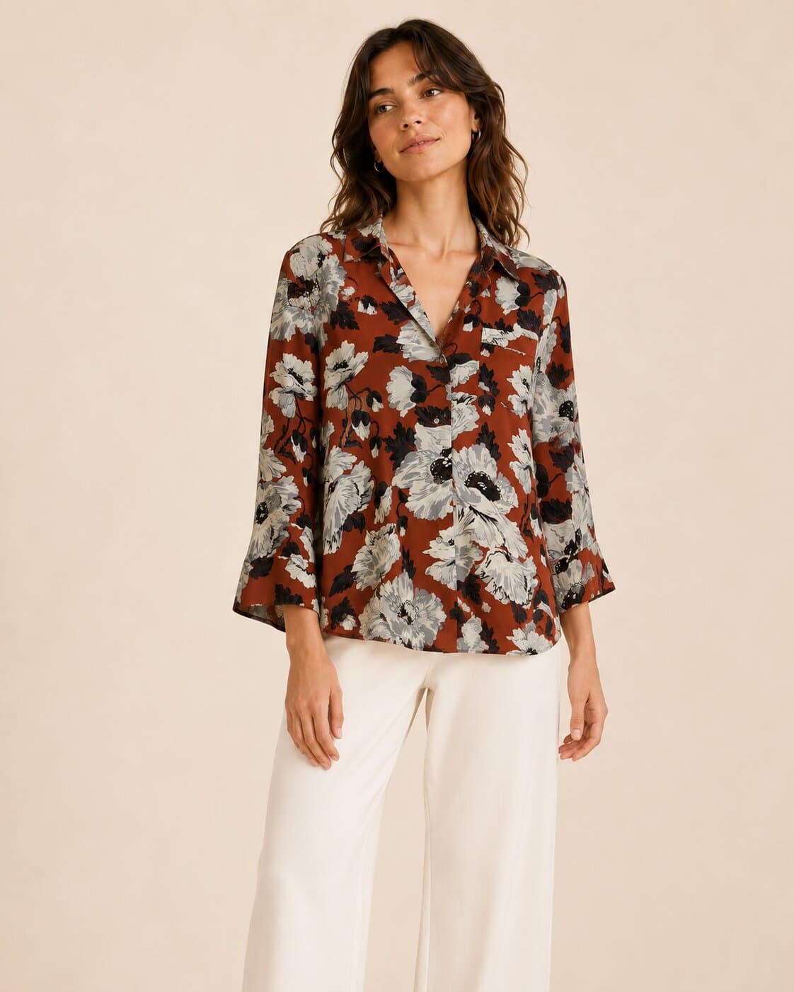 Chemisier Zara imprimé floral – Taille S