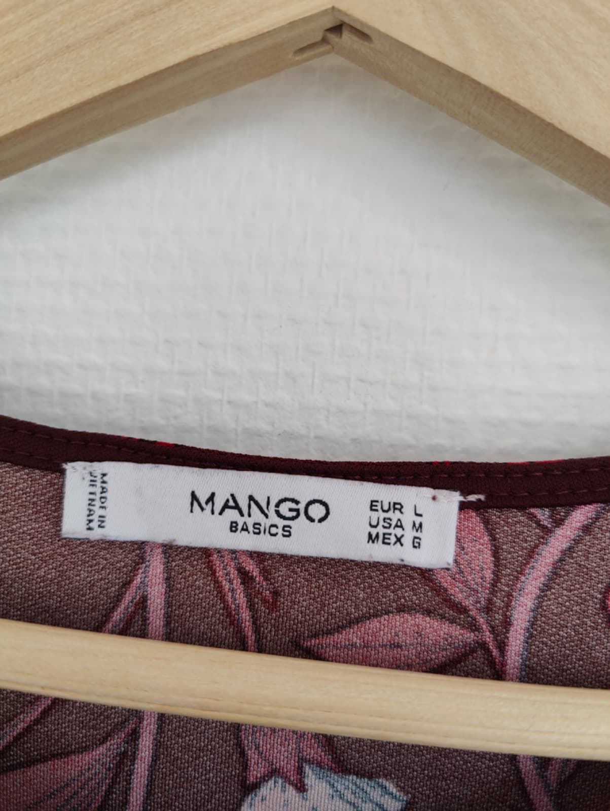 Robe Mango fleurie bordeaux – Taille L — photo 5