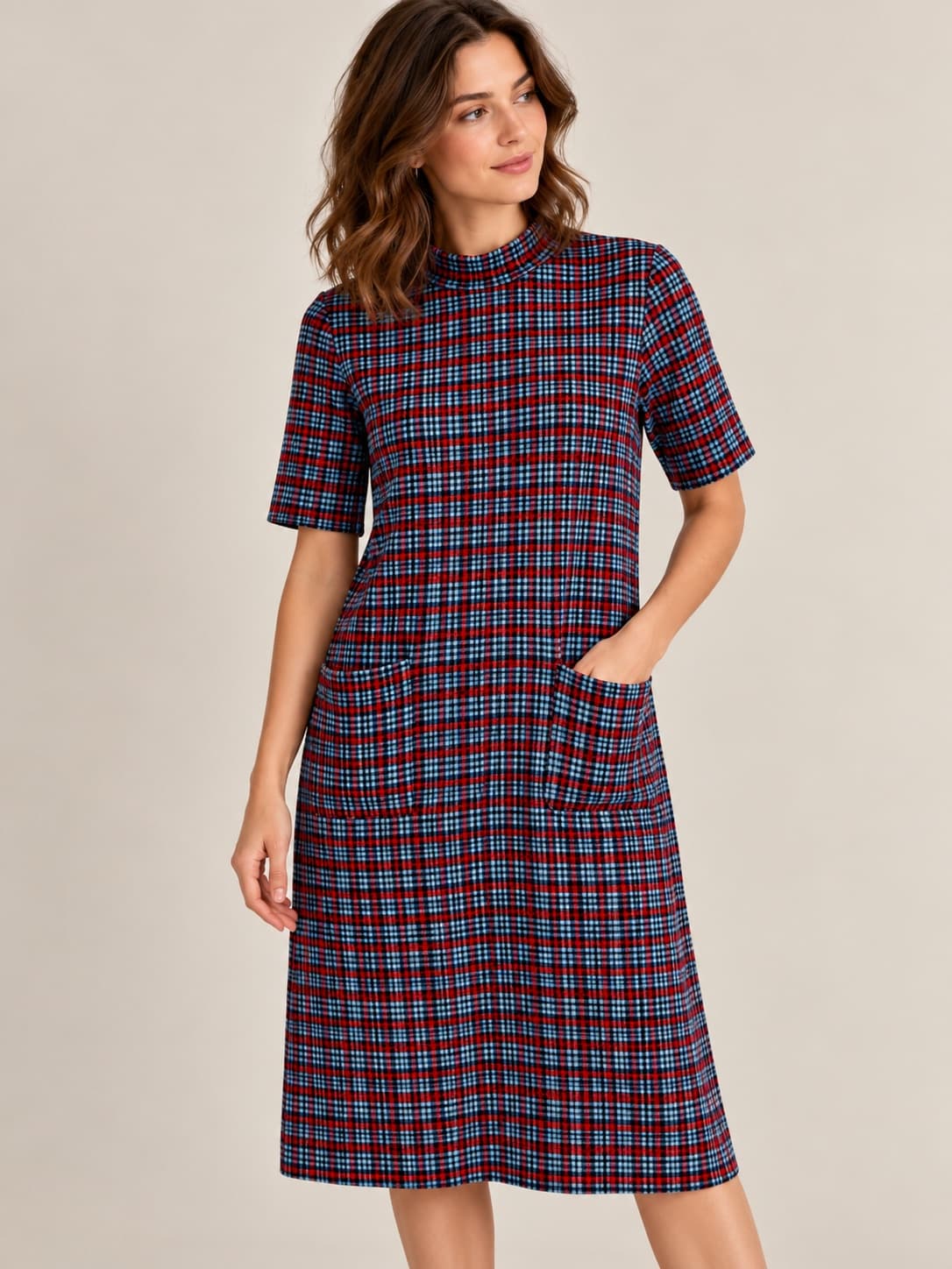Robe à carreaux avec poches Zara – Taille S
