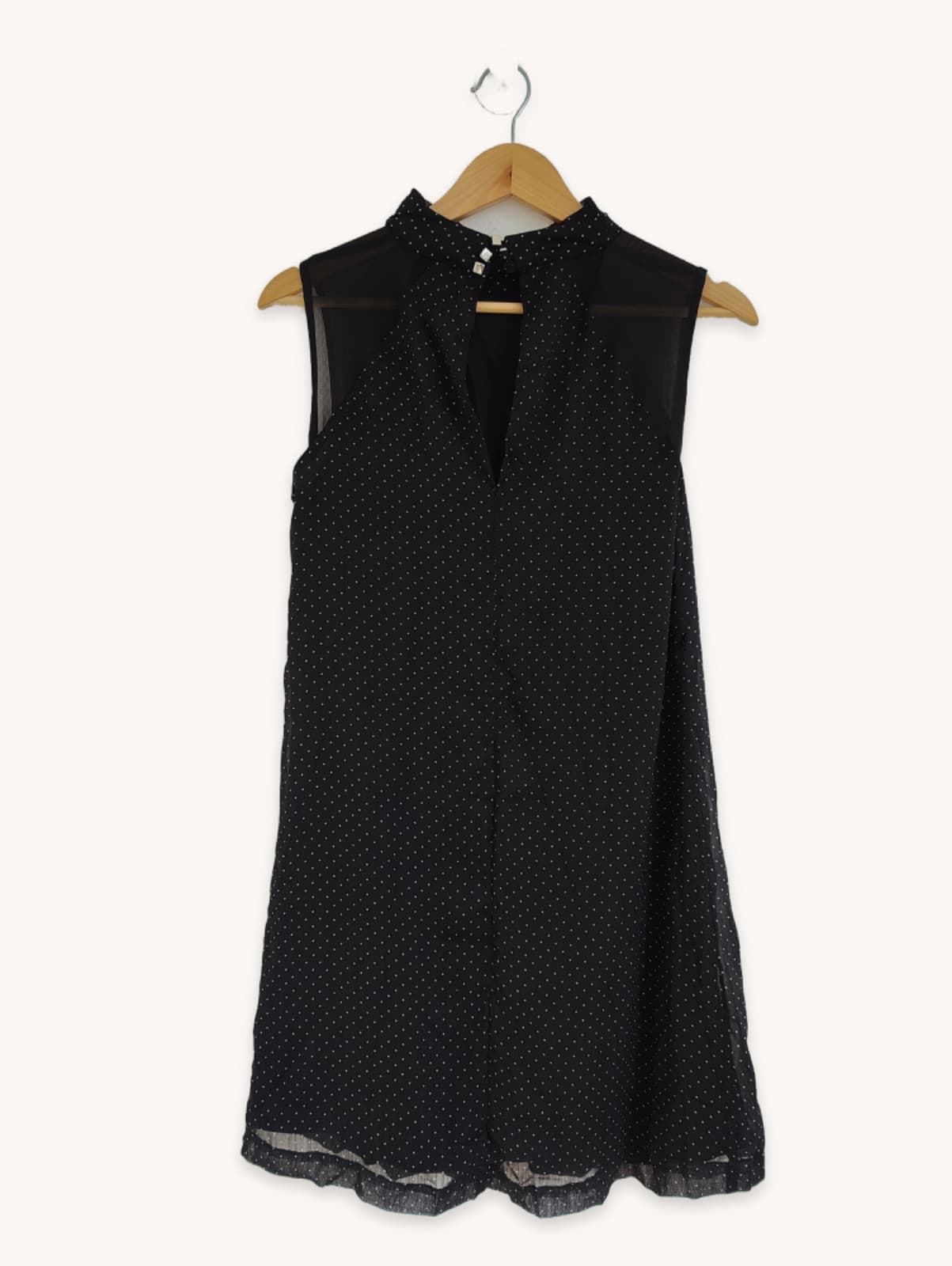 Robe Mango noire à pois – Taille S — photo 4