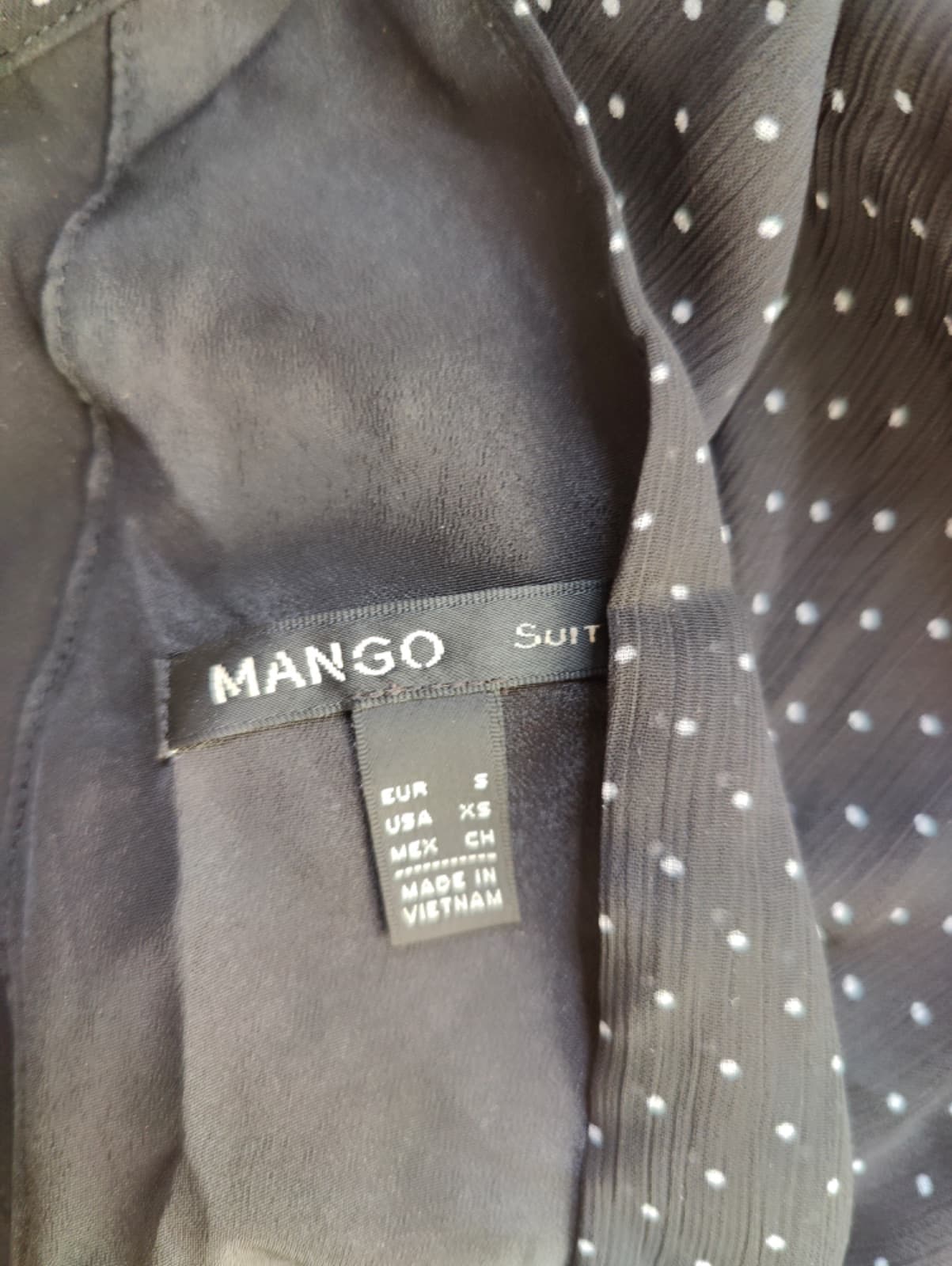 Robe Mango noire à pois – Taille S — photo 5