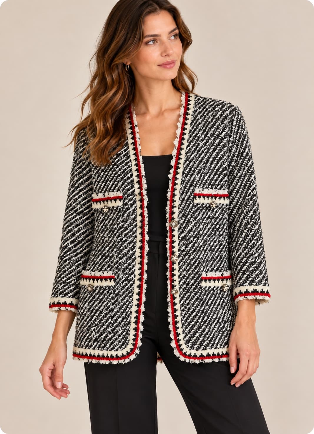 Veste Zara Woman en tweed – Taille L