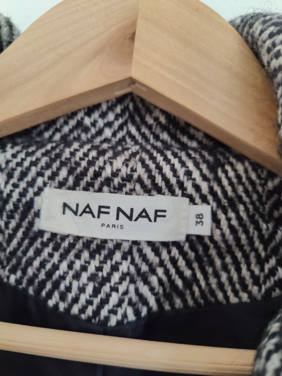 Veste Naf Naf chevrons noir et blanc – Taille 38 — photo 5