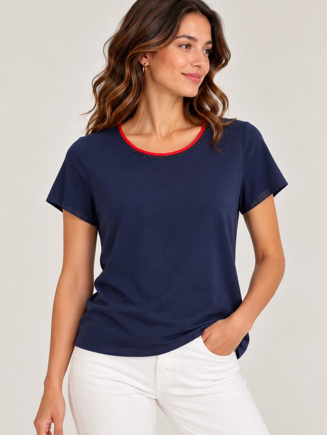 Blouse Gerard Darel en maille marine – Taille 36